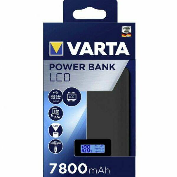 VARTA Powerbank eksterna baterija LCD 7800 mAh 57970101111