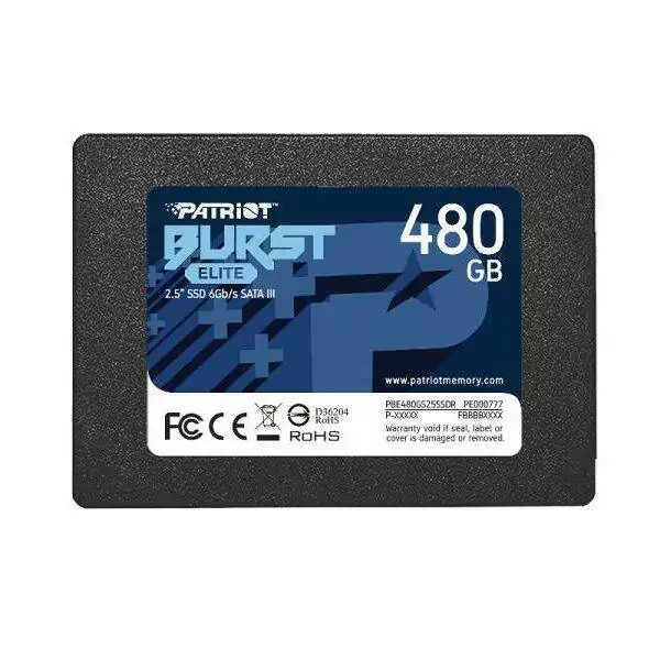 PATRIOT SSD 2.5 SATA3 6Gb/s 480GB Burst Elite 450MBs/320MBs PBE480GS25SSDR 3