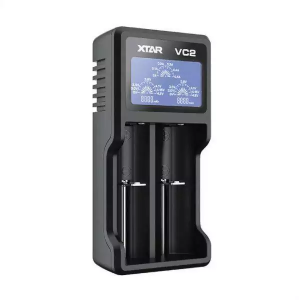 XTAR USB punjač baterija do 2 kom. sa displejem VC2