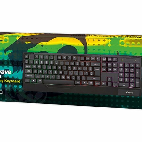 X WAVE Tastatura gejmerska sa RGB pozadinskim osvetljenjem crna,USA slova