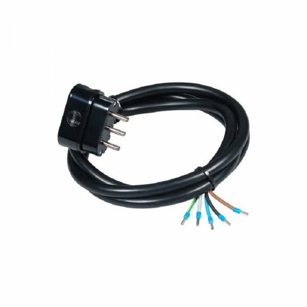 COMMEL Priključni kabl trofazni 16A 400V 10000W, crni 3m H05RR-F 5G2,5 C0739