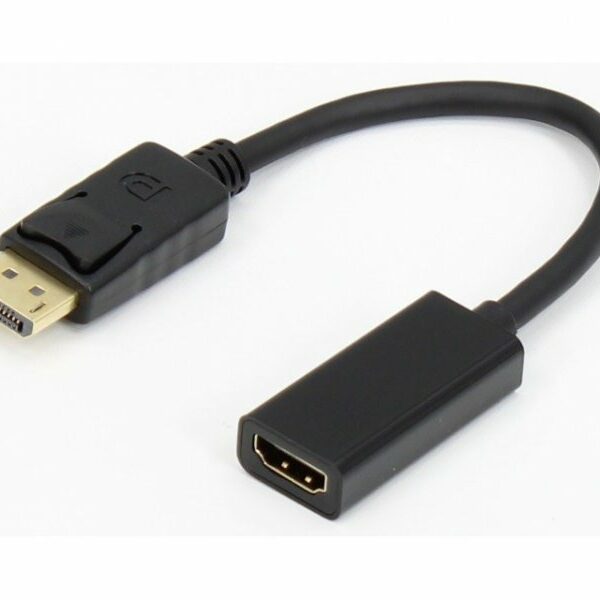 E-GREEN Adapter DisplayPort 1.4(M) – HDMI 2.0(F) kabl 20cm crni