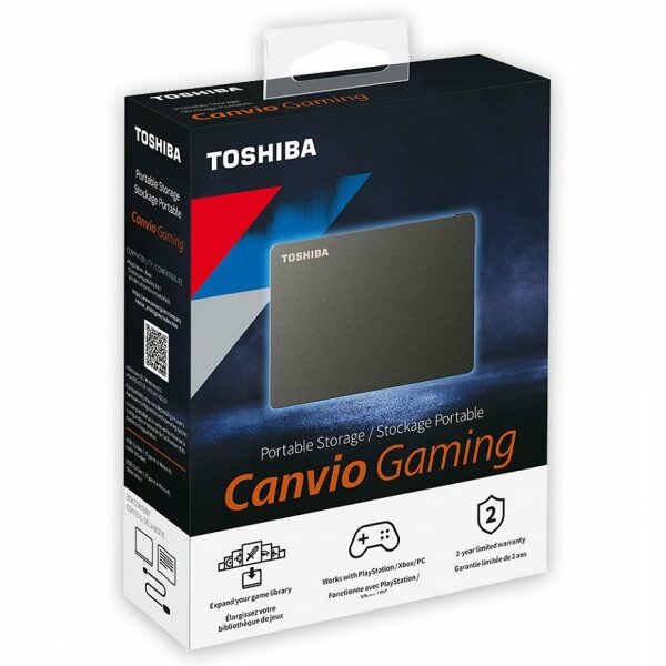 TOSHIBA Canvio Gaming 2TB, eksterni HDD, crni HDTX120EK3AAU