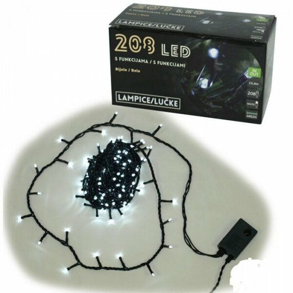 ED 208L LED Lampica, bele, 8 funkcija