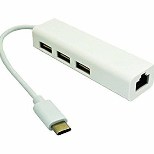 E-GREEN USB 3.1 tip C HUB (3 port USB 2.0 + 1port fast ethernet) 3