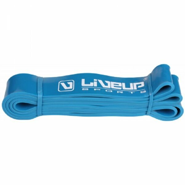 LiveUp LS3650A Elastična traka za vežbanje guma, ekspander L, mali otpor, 2080x21x4.5mm,plava