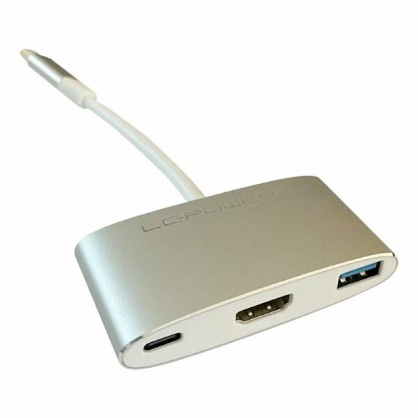 LC POWER USB Tip-C Hub, 1x USB3.0 ,1x Tip-C port za punjenje, 1x HDMI 4K (LC-HUB-C-MULTI-4)
