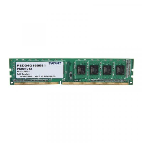 PATRIOT Memorija DDR3 4GB 1600MHz Signature PSD34G160081 3