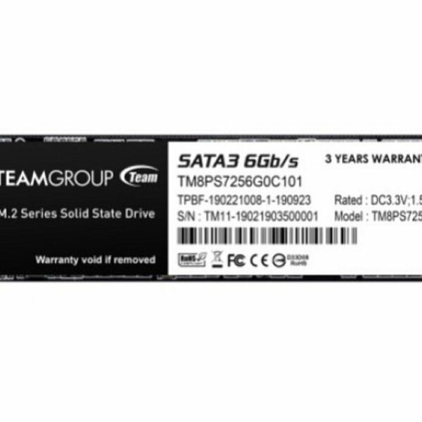 TEAM GROUP M.2 2280 256GB MS30 NGFF SSD SATA3 500/400MB/s TM8PS7256G0C101
