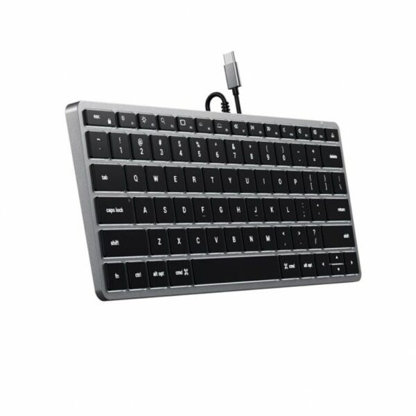 SATECHI Slim W1 USB-C BACKLIT Wired Keyboard – US – Space Grey