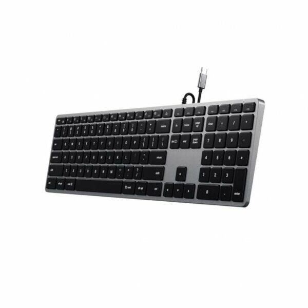 SATECHI Slim W3 USB-C BACKLIT Wired Keyboard – US – Space Grey (ST-UCSW3M)
