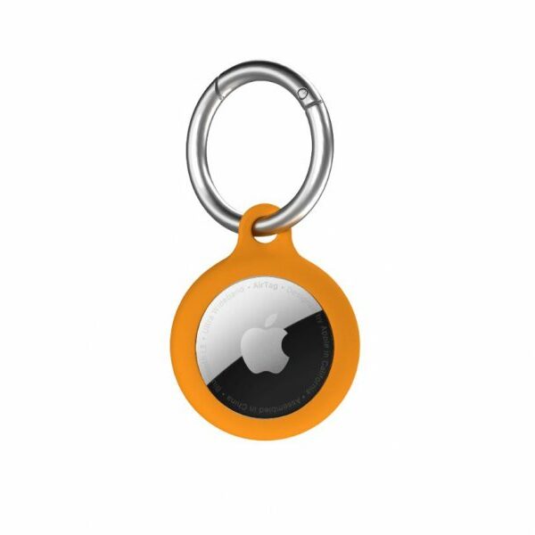 NEXT ONE Silicone Key Clip for AirTag Ballet Leaf Orange