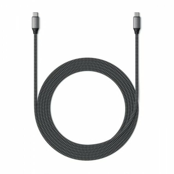 SATECHI USB-C to USB-C 100W Braided Charging 2m Cable – Grey(ST-TCC2MM)