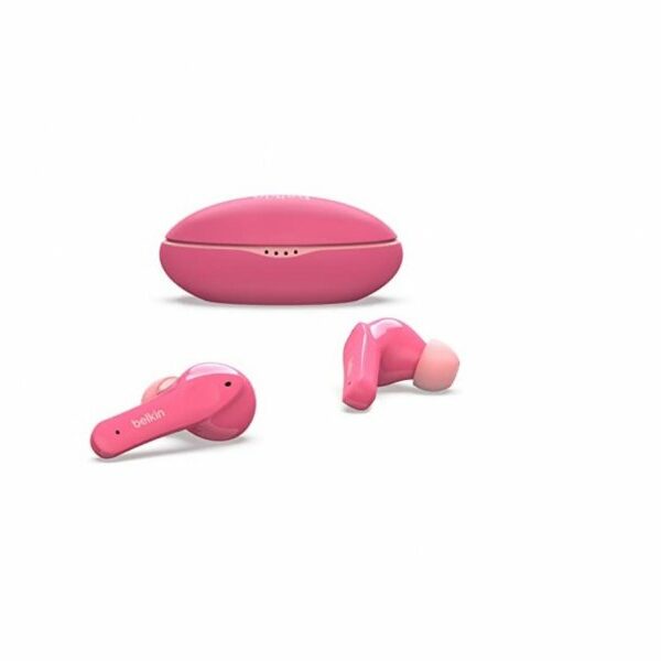 160337 belkin nano true wireless earbuds for kids pink
