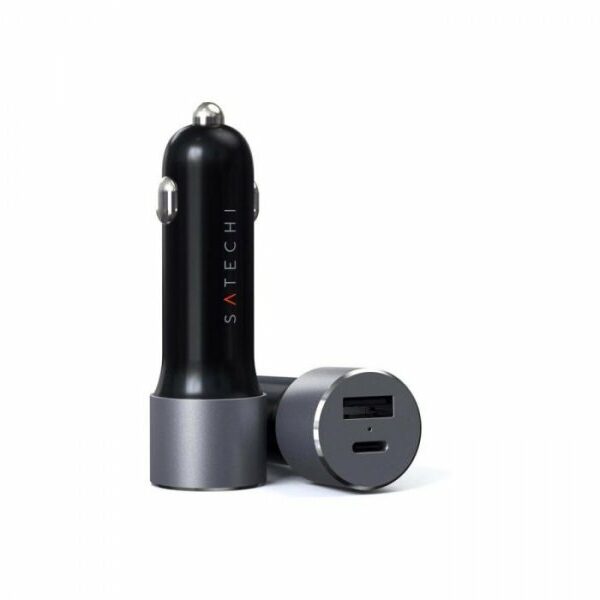 SATECHI 72W Type-C PD Car Charger – Space Grey (ST-TCPDCCM)