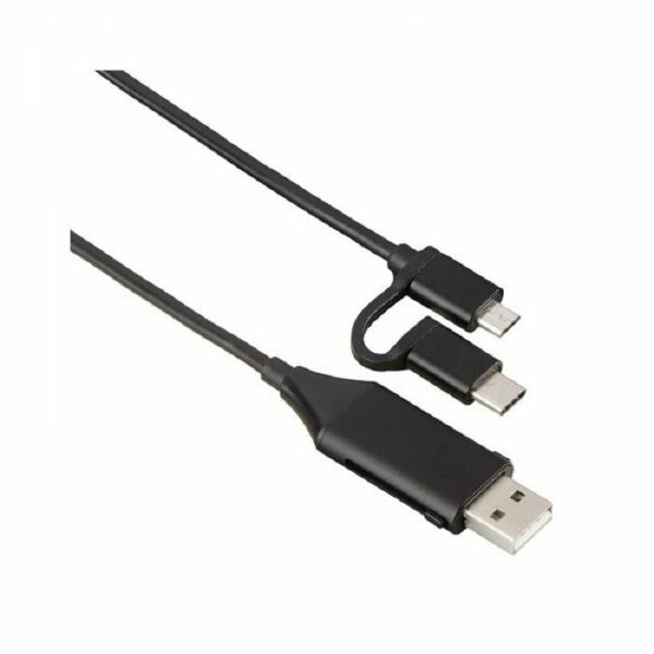 HAMA 4u1 muško/ženski USB- mikro USB Kabl+USB-C adapter 135745