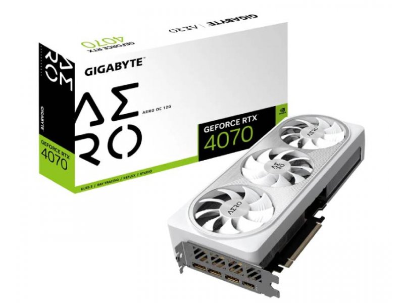 GIGABYTE NVidia GeForce RTX 4070 AERO 12GB GV-N4070AERO OC-12GD 3