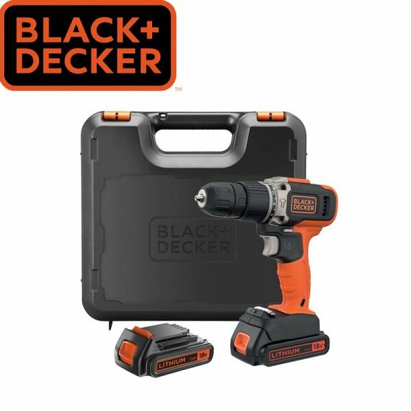 BLACK&DECKER Aku bušilica odvijač sa 2 brzine sa dvije baterije od 1.5 Ah i punjačem BCD003C2K