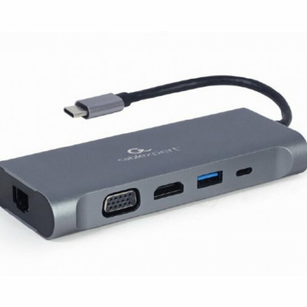 CablExpert A-CM-COMBO7-01 USB-C – HDMI/VGA/3xUSB/PD/CD/GLAN (30612)