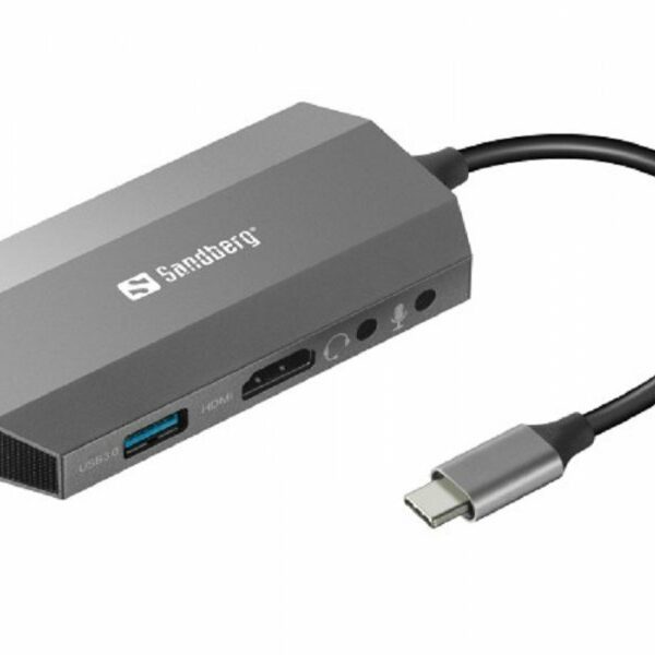 Sandberg 6in1 USB-C – HDMI/USB 3.0/USB C/LAN PD 136-33 (30189)