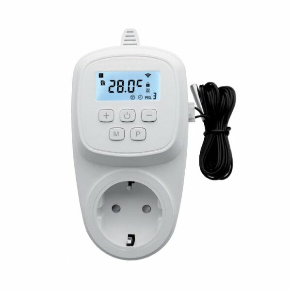 PROSTO Prog. žični digitalni sobni termostat sa utičnicom DST-501H