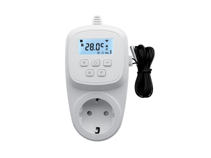 PROSTO Prog. žični digitalni sobni termostat sa utičnicom DST-501H 4