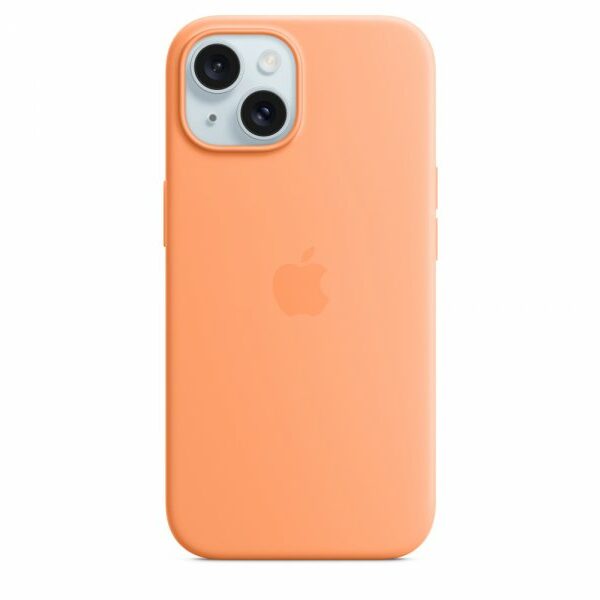 APPLE IPhone 15 Silicone Case w MagSafe – Orange Sorbet (mt0w3zm/a)