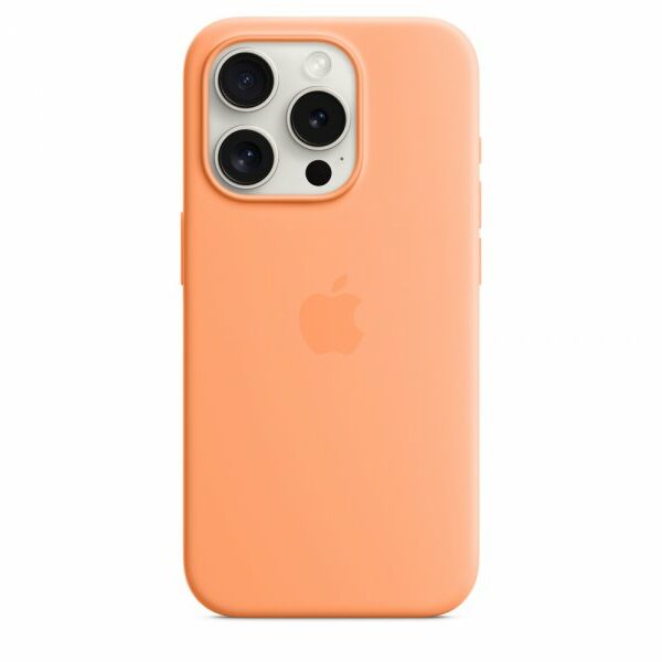 APPLE IPhone 15 Pro Silicone Case w MagSafe – Orange Sorbet (mt1h3zm/a)
