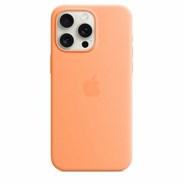 APPLE IPhone 15 Pro Max Silicone Case w MagSafe – Orange Sorbet (mt1w3zm/a)
