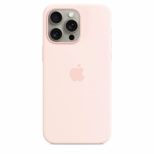 APPLE IPhone 15 Pro Max Silicone Case w MagSafe – Light Pink (mt1u3zm/a)