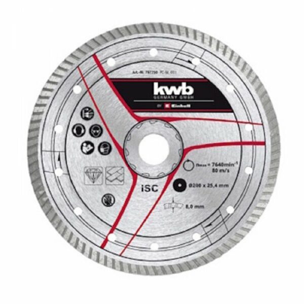 EINHELL KWB dijamantna rezna ploča 200×25.4mm Turbo 49797750