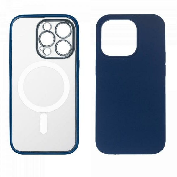 JUST IN CASE 2u1 transparentna/plava – Zaštitna maska za iPhone 14 Pro