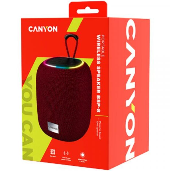 CANYON BSP-8, Bluetooth zvučnik, crveni (CNE-CBTSP8R)