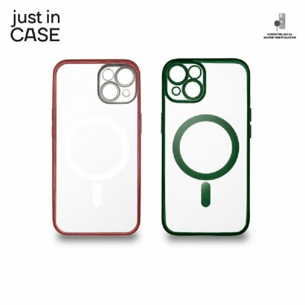 JUST IN CASE 2u1 Extra case MAG MIX paket zeleno crveni za iPhone 14
