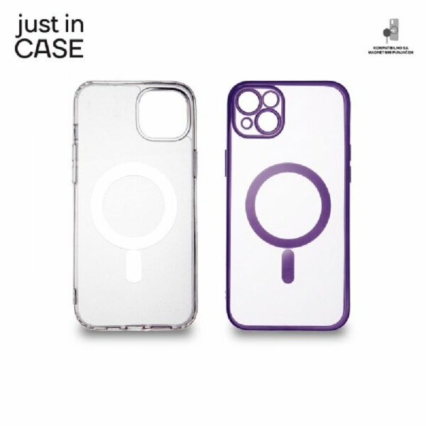 JUST IN CASE 2u1 Extra case MAG MIX paket LjUBIČASTI za iPhone 14 Plus