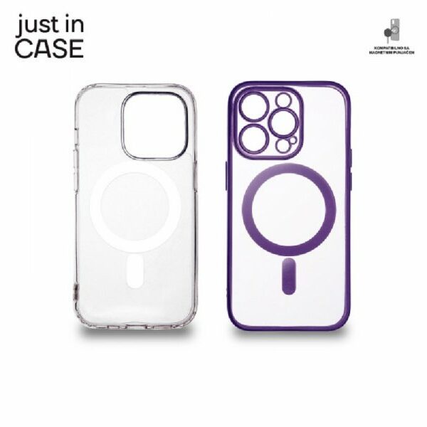 JUST IN CASE 2u1 Extra case MAG MIX paket ljubičasti za iPhone 14 Pro