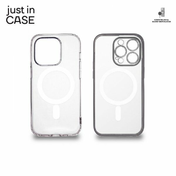 JUST IN CASE 2u1 Extra case MAG MIX paket srebrni za iPhone 14 Pro