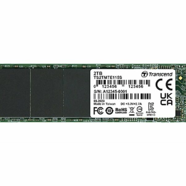 TRANSCEND 2TB M.2 2280 (TS2TMTE115S) PCIe Gen3x4 NVMe SSD disk
