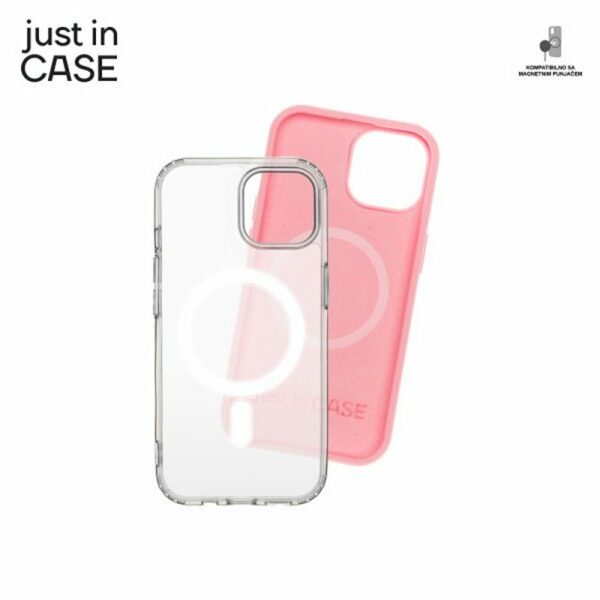 JUST IN CASE 2u1 Extra case MAG MIX PLUS paket PINK za iPhone 15