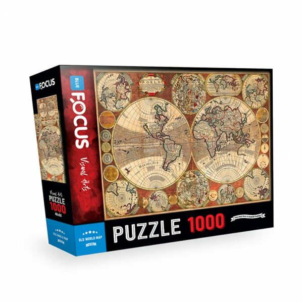 Blue Focus Puzzle 1000 delova Stara mapa sveta 3