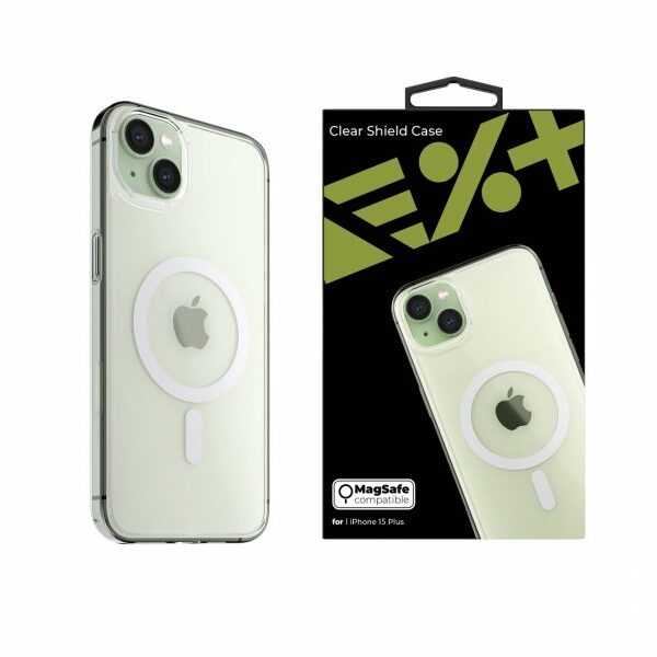 NEXT ONE Shield Case for iPhone 15 Plus MagSafe compatible – Clear (IPH-15PLUS-MAGSAFE-CLRCASE)