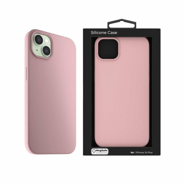 NEXT ONE Silicone Case for iPhone 15 Plus MagSafe compatible – Ballet Pink