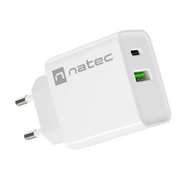 NATEC Ribera NUC-2061 USB-A+USB-C punjač