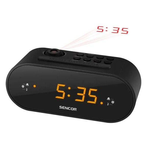 SENCOR SRC 3100 B FM radio alarm sa projektorom vremena crni