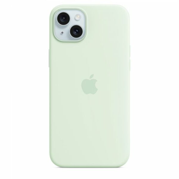 APPLE IPhone 15 Plus Silicone Case with MagSafe – Soft Mint ( mwng3zm/a )