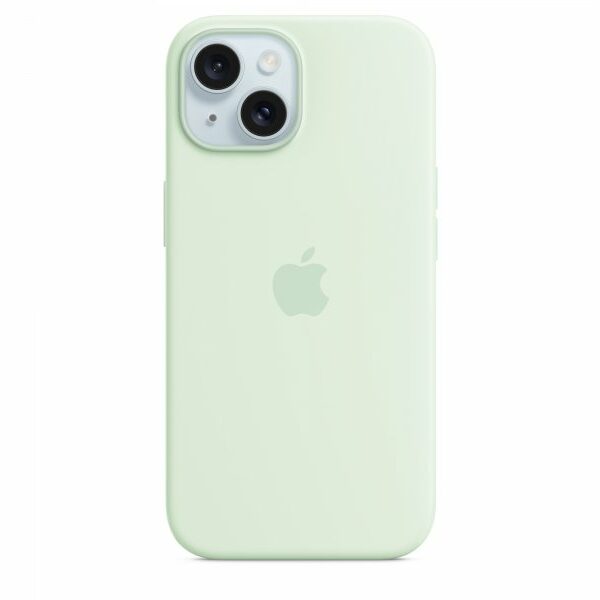 APPLE IPhone 15 Silicone Case with MagSafe – Soft Mint ( mwnc3zm/a )